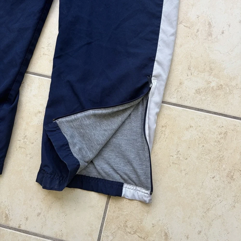 Vintage Nike Pants Womens XL Blue Track Striped Baggy‎ Wide Leg High Rise Y2K
